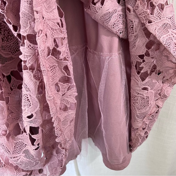Lulu’s NWT Nora Lee Dusty Rose Sleeveless Lace Midi Dress Size L - Picture 10 of 16